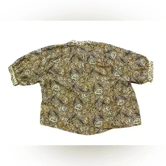 CHUFY KISSA SILK BLOUSE in Swia Brown Size Small - Picture 10 of 14